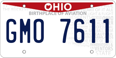 OH license plate GMO7611