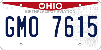 OH license plate GMO7615