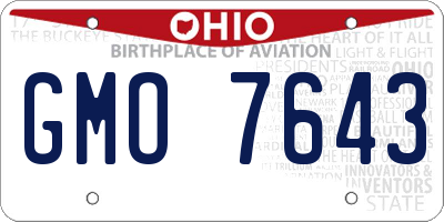 OH license plate GMO7643