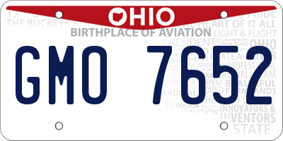 OH license plate GMO7652