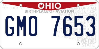 OH license plate GMO7653