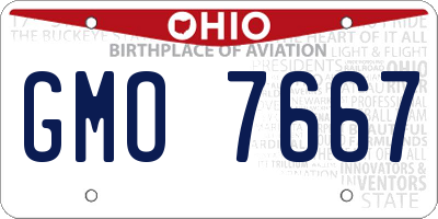 OH license plate GMO7667