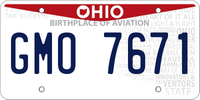 OH license plate GMO7671