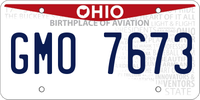OH license plate GMO7673