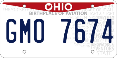 OH license plate GMO7674