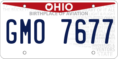 OH license plate GMO7677