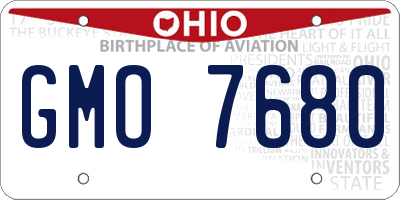 OH license plate GMO7680