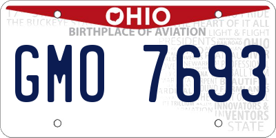 OH license plate GMO7693