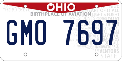 OH license plate GMO7697