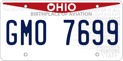 OH license plate GMO7699