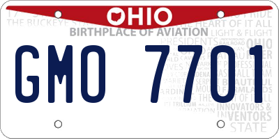 OH license plate GMO7701