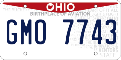 OH license plate GMO7743
