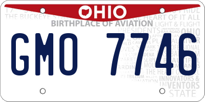 OH license plate GMO7746