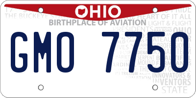OH license plate GMO7750