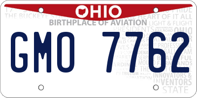 OH license plate GMO7762