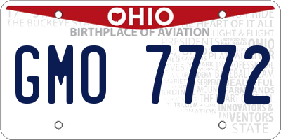 OH license plate GMO7772