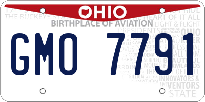 OH license plate GMO7791