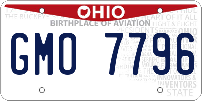 OH license plate GMO7796