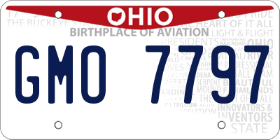OH license plate GMO7797