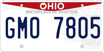 OH license plate GMO7805