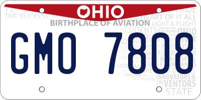 OH license plate GMO7808