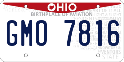 OH license plate GMO7816