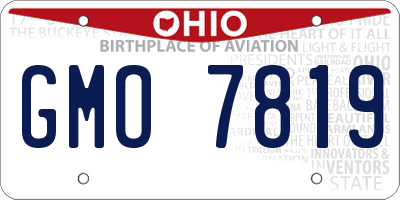 OH license plate GMO7819