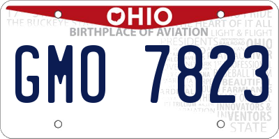OH license plate GMO7823