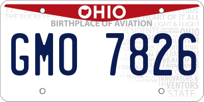 OH license plate GMO7826