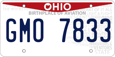 OH license plate GMO7833
