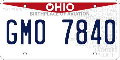 OH license plate GMO7840