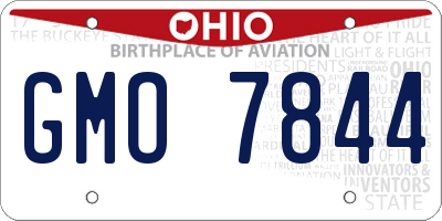 OH license plate GMO7844