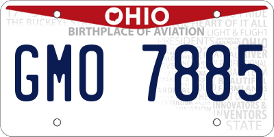 OH license plate GMO7885