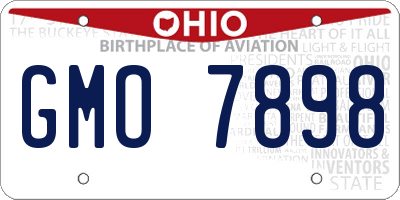 OH license plate GMO7898