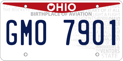 OH license plate GMO7901