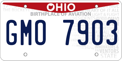 OH license plate GMO7903