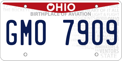 OH license plate GMO7909