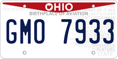 OH license plate GMO7933
