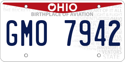 OH license plate GMO7942