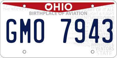 OH license plate GMO7943