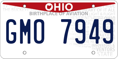 OH license plate GMO7949