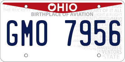 OH license plate GMO7956