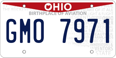 OH license plate GMO7971