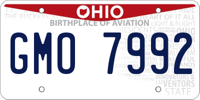 OH license plate GMO7992