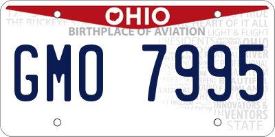 OH license plate GMO7995