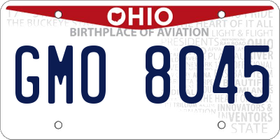 OH license plate GMO8045