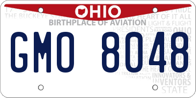 OH license plate GMO8048