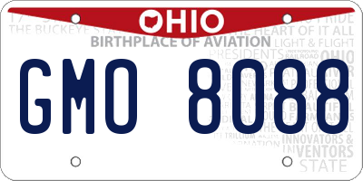OH license plate GMO8088