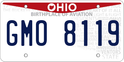 OH license plate GMO8119