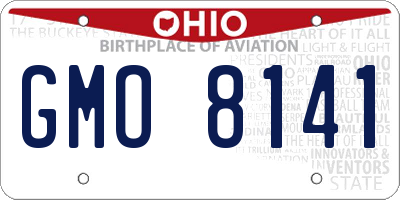 OH license plate GMO8141